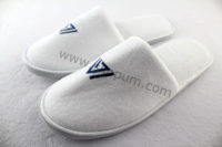 Velvet Slippers with Embroidery Logo