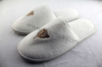 Coral Fleece Slippers with Embroidery Logo