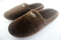Pleuche Slippers with Heels for Chefle Hotel