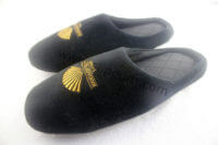 Black Pleuche Slippers with Heels for Mandarin Oriental Munich
