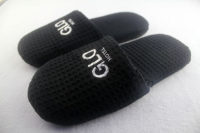 Black Waffle Slippers for GLO Hotel