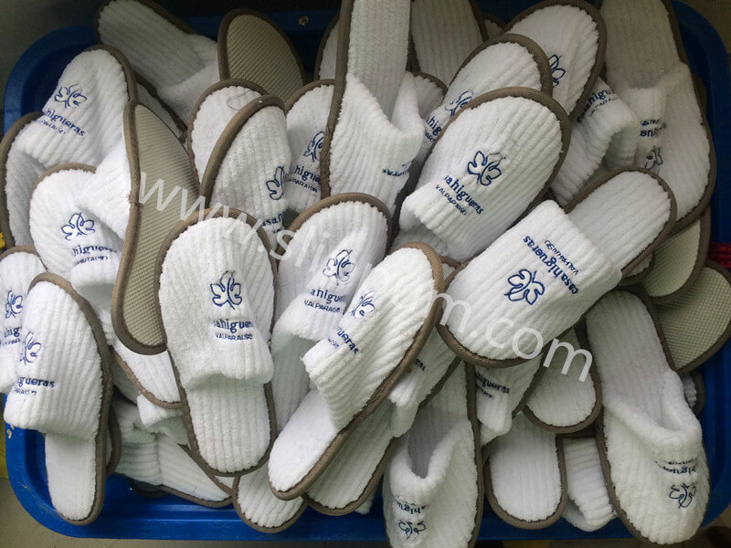 coral fleece hotel slippers